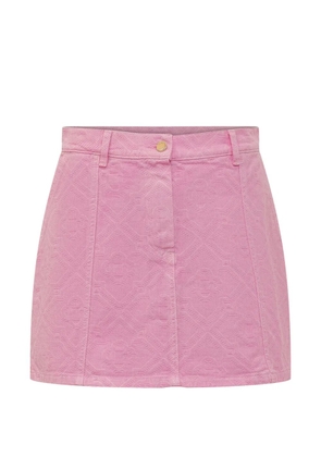 Casablanca Monogram denim mini skirt - Pink