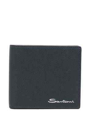 Santoni leather wallet - Blue