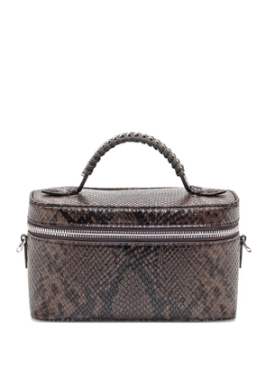 Stella McCartney mini embossed cross-body bag - Brown