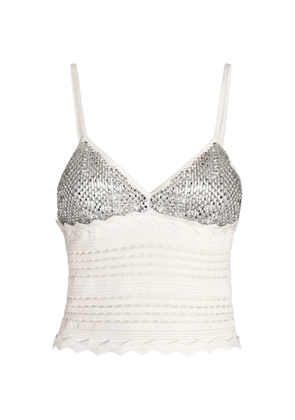 Genny textured top - White