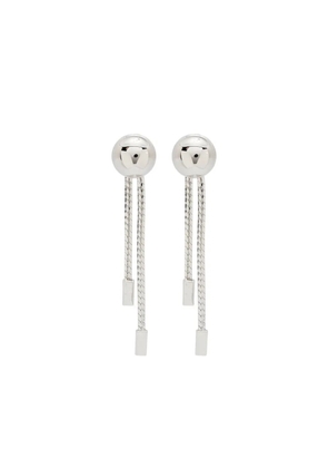 TOM FORD dome-braided earrings - Silver