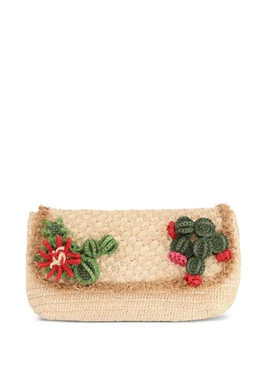 Anya Hindmarch floral clutch bag - Neutrals
