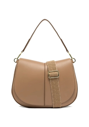 GIANNI CHIARINI Helena Round flap shoulder bag - Neutrals