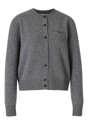 Givenchy logo-embroidered cardigan - Grey