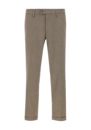 Re-Hash houndstooth cuffed-hem trousers - Brown