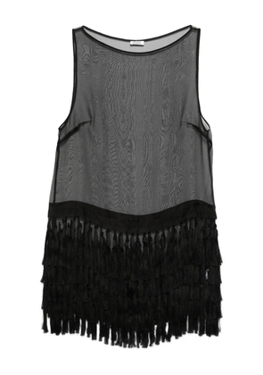 St. Agni tassel-detail mini dress - Black