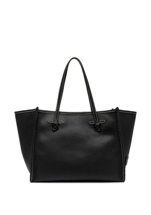 GIANNI CHIARINI Marcella topstitch knot detail tote bag - Black