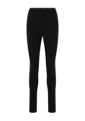 Yohji Yamamoto logo-waistband leggings - Black