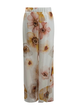 SLEEP NO MORE floral trousers - White