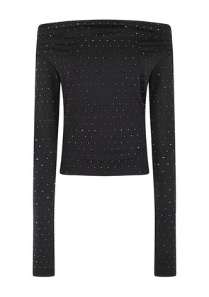 THE ANDAMANE embellished top - Black