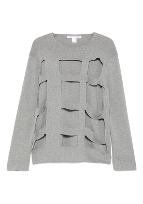 Comme Des Garçons Shirt cut-out sweater - Grey