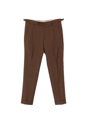 Berwich pinstripe pleated trousers - Brown