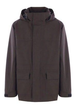 GR10K high-collar flap-pocket parka - Grey