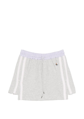 Vivienne Westwood stripe-waist drawstring mini skirt - Grey