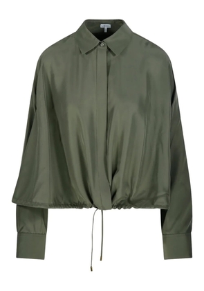 LOEWE drawstring-hem shirt - Green