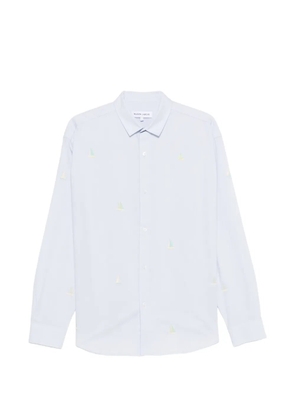 Maison Labiche Breteuil sailboat-embroidered shirt - Blue