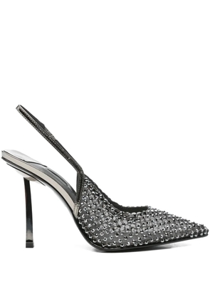 Le Silla 100mm embellished slingback heeled pumps - Silver