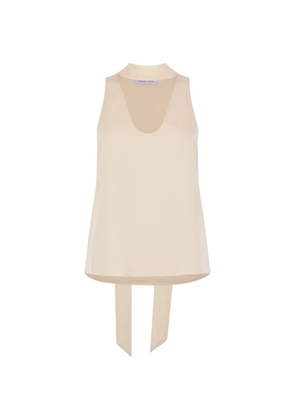 Raquel Diniz tie-neck blouse - Neutrals