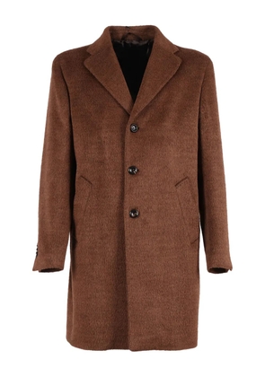 LUIGI BIANCHI MANTOVA three-button wool coat - Brown