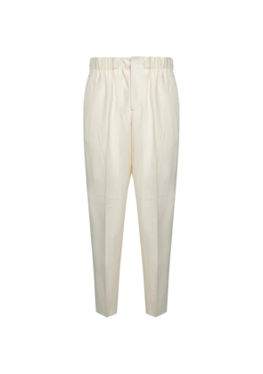 Laneus elasticated-waistband trousers - Neutrals