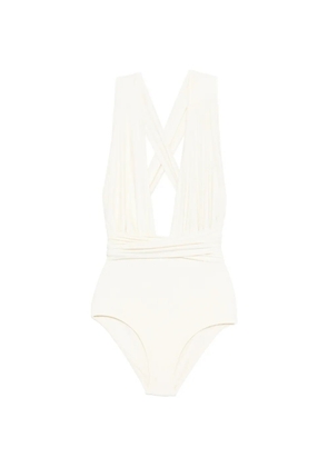 Raquel Diniz V-neck swimsuit - White