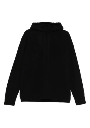 Roberto Collina frayed-hem hoodie - Black