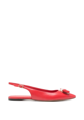 Ferragamo Zelmy bow ballet flats - Red