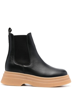 GANNI elasticated side-panel boots - Black