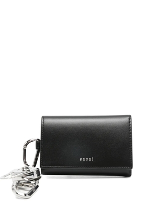 sacai carabiner-detail trifold wallet - Black