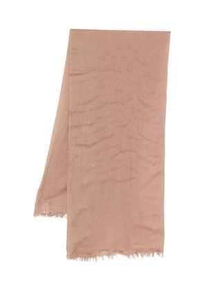 Faliero Sarti fringed scarf - Brown