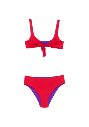 Fisico knot-detail bikini - Red