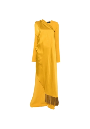Taller Marmo fringed draped maxi dress - Yellow