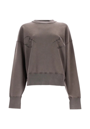 Jean Paul Gaultier long-sleeve embroidered sweatshirt - Grey