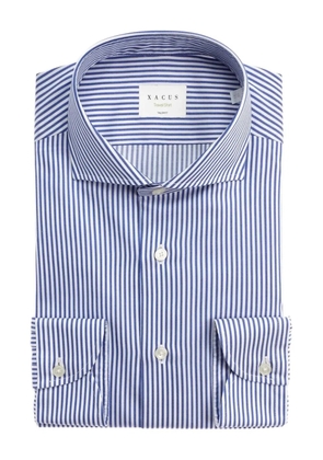 Xacus striped button shirt - Blue