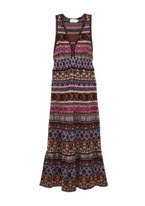 Cecilia Prado Celia geometric pattern v-neck dress - Pink