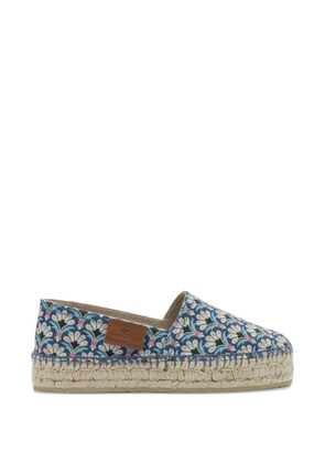 ETRO floral-print platform espadrilles - Blue