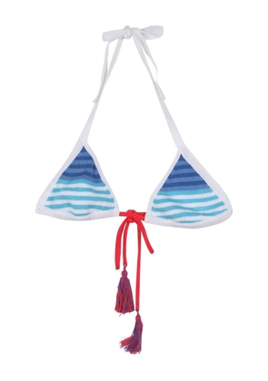 Gallo striped tassel-detail beachwear - Blue