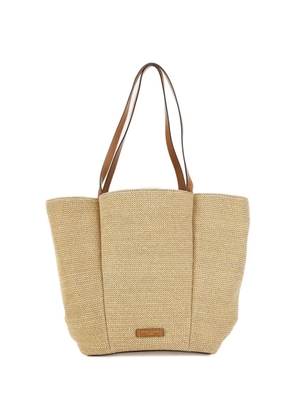 GIANNI CHIARINI Lily logo-patch shoulder bag - Neutrals