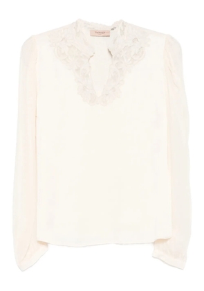 TWINSET lace-detail blouse - Neutrals