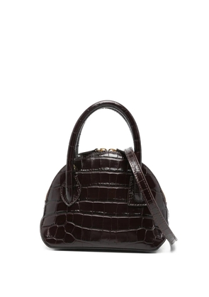 Liffner Dome croc-embossing mini bag - Brown