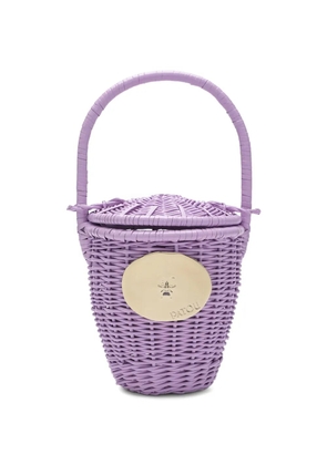 Patou wicker bucket bag - Purple