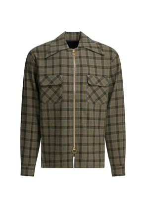 KAPITAL checked overshirt - Grey