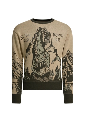 KAPITAL graphic knitted sweater - Neutrals