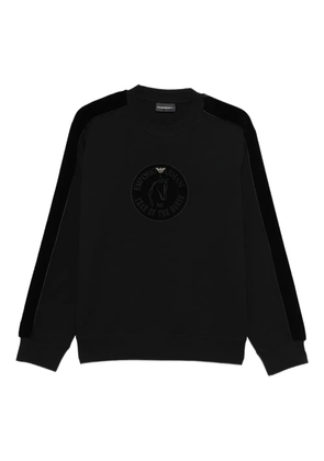 Emporio Armani logo-patch sweatshirt - Black