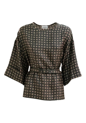 P.A.R.O.S.H. geometric-pattern blouse - Black