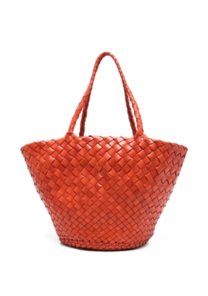 DRAGON DIFFUSION Egola woven tote bag - Orange