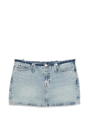 7 For All Mankind Cherry raw-hem mini skirt - Blue