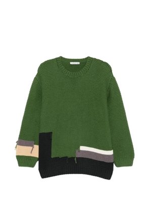 YMC patch-detail sweater - Green