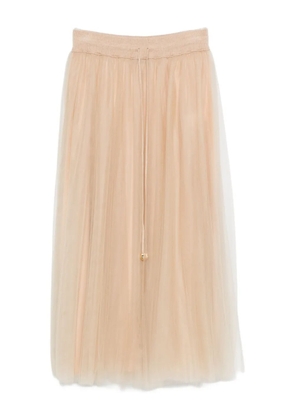 Fabiana Filippi pleated drawstring skirt - Neutrals