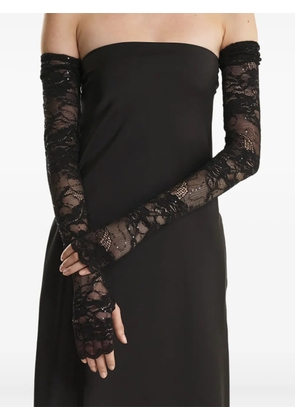 2310 STUDIO lace sequin gloves - Black